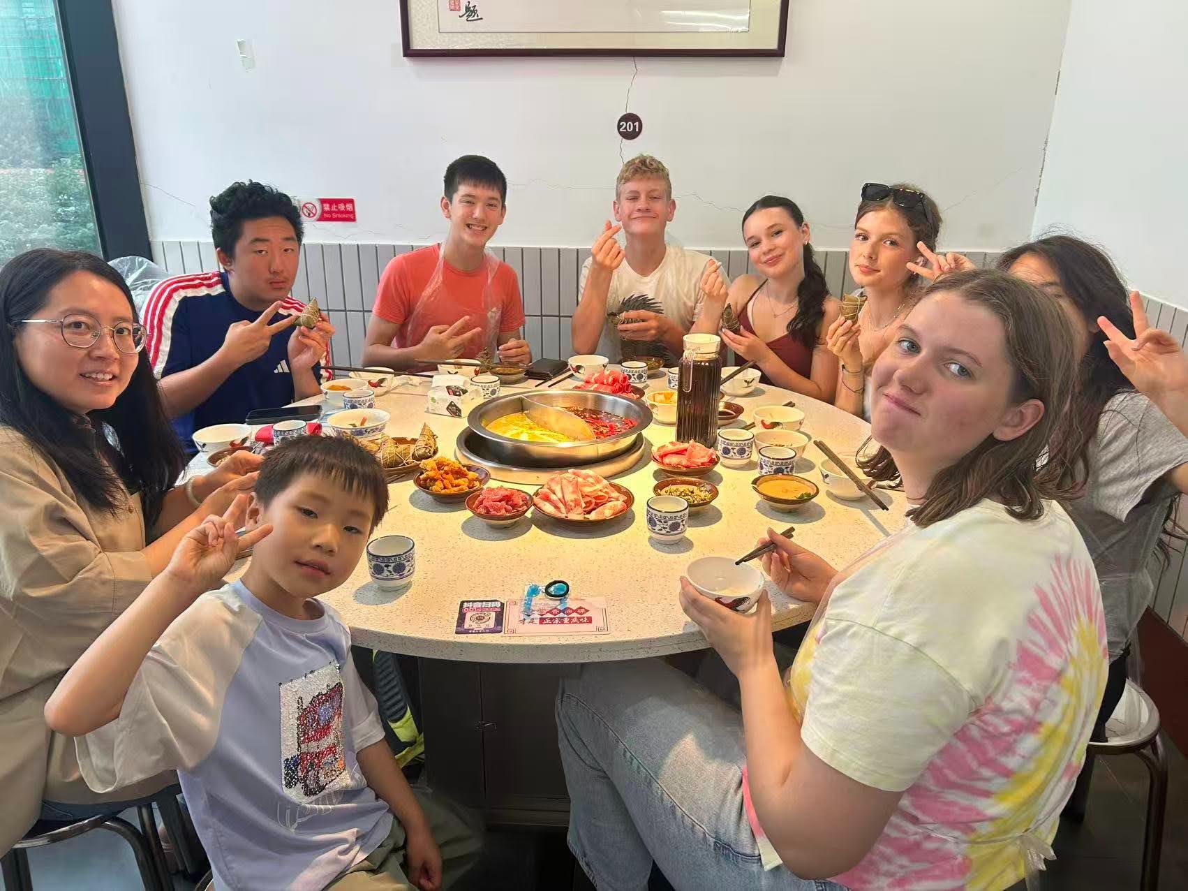 Enjoying authentic traditional Chinese hotpot